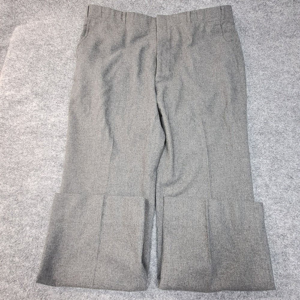 Vintage Joe Namath Mens Grey Wool Blend Dress Pants Slacks 30x21 RN46457